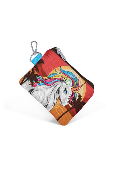Coral High Hardal Kahverengi Unicorn Desenli Bozuk Para Çantası 21767 - 3