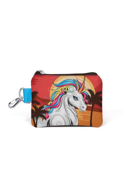 Coral High Hardal Kahverengi Unicorn Desenli Bozuk Para Çantası 21767 - 1