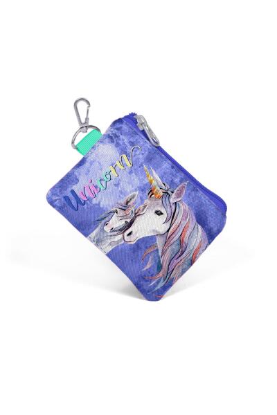 Coral High Lavanta Su Yeşili Unicorn Desenli Bozuk Para Çantası 21768 - 3