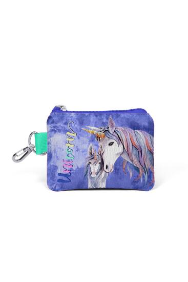 Coral High Lavanta Su Yeşili Unicorn Desenli Bozuk Para Çantası 21768 