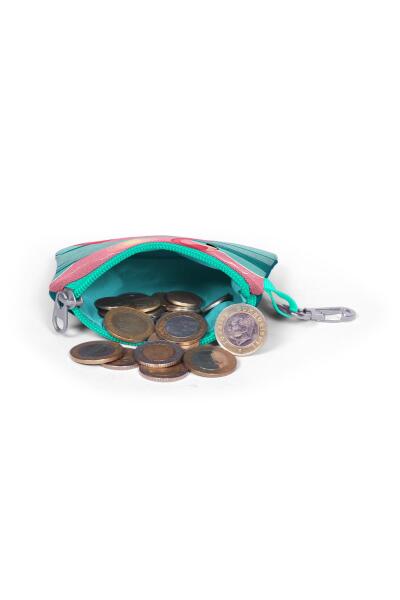 Coral High Su Yeşili Mercan Flamingo Desenli Bozuk Para Çantası 21777 - 4