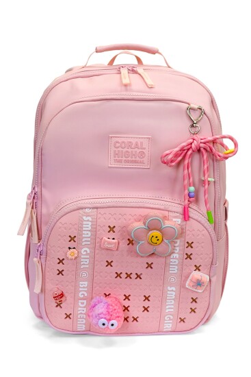 Coral High Pembe Detaylı Okul Sırt Çantası 24404 