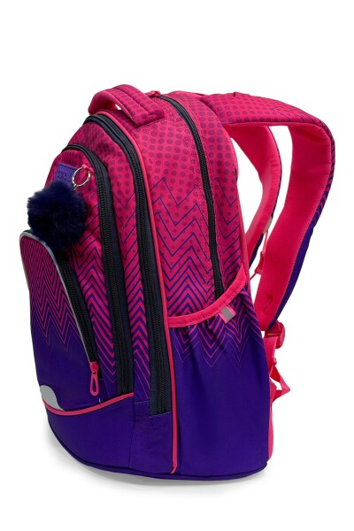 Coral High Pembe Lacivert Desenli Okul Sırt Çantası 24461 - 2