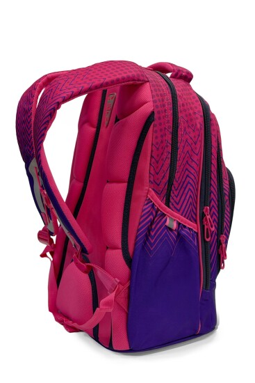 Coral High Pembe Lacivert Desenli Okul Sırt Çantası 24461 - 3