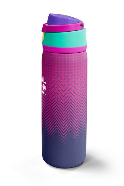 Coral High Pembe Lacivert Desenli Pipetli ve Direkt İçim Çelik Termos 800 ml 38589 - 5