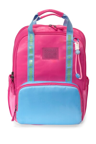 Coral High Pembe Mavi Okul Sırt Çantası 24416 - 1