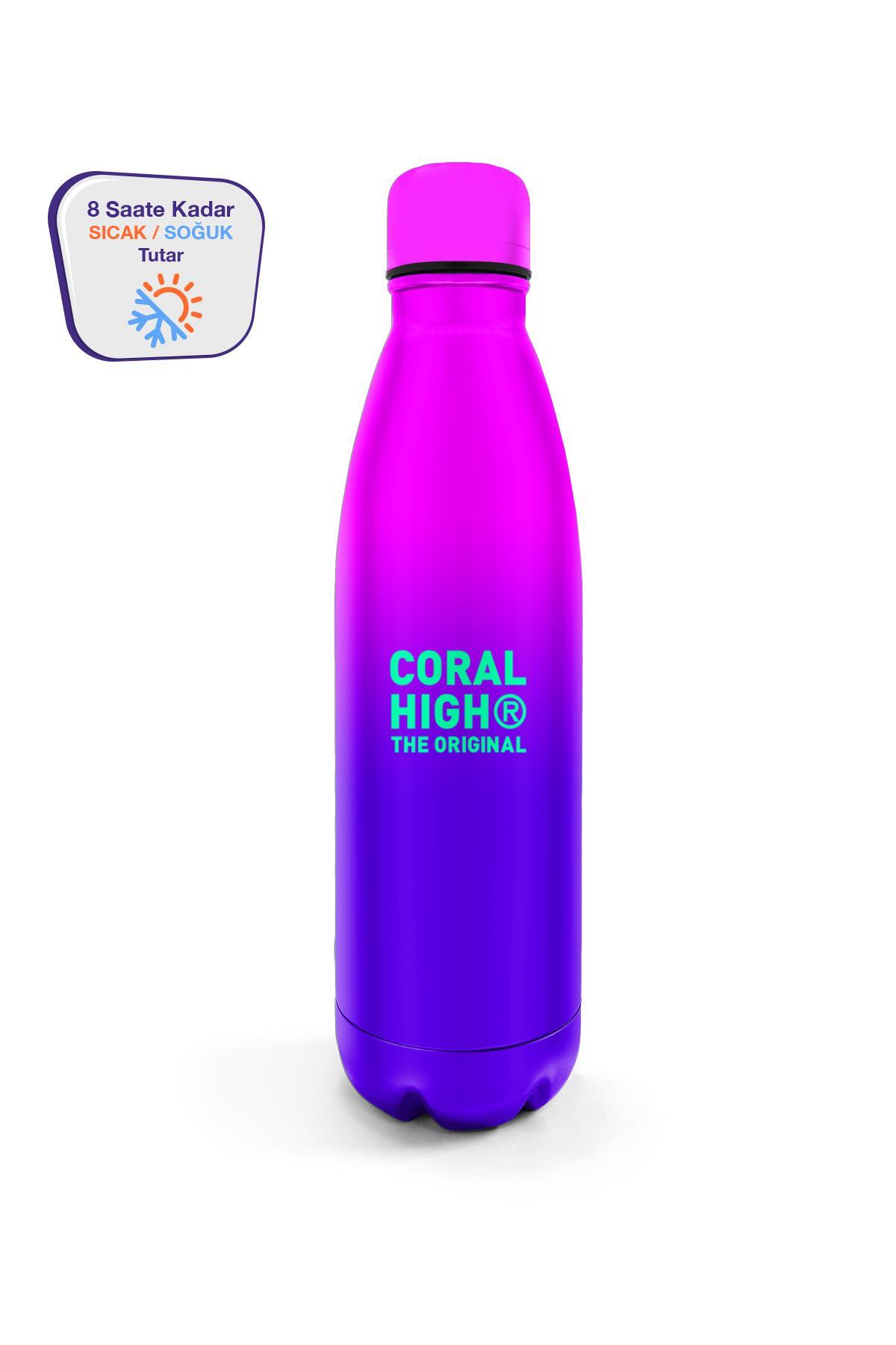 Pembe Mor Renk Geçişli Çelik Termos 500 Ml 11935