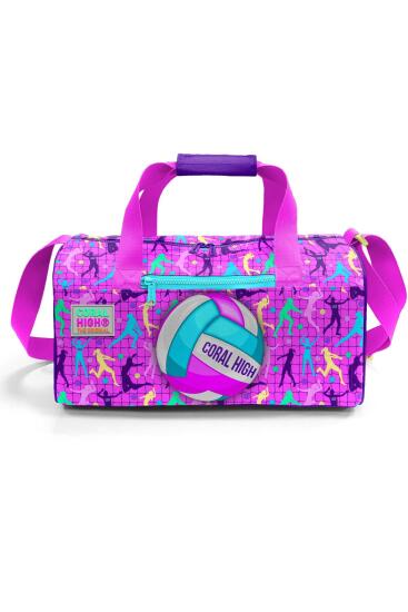 Coral High Pembe Mor Voleybol Desenli Spor Çantası 27520 - 2