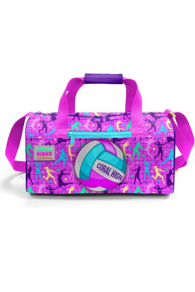Coral High Pembe Mor Voleybol Desenli Spor Çantası 27520 - 2