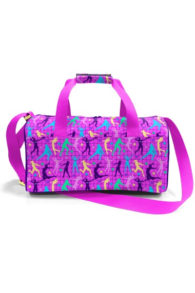 Coral High Pembe Mor Voleybol Desenli Spor Çantası 27520 - 5
