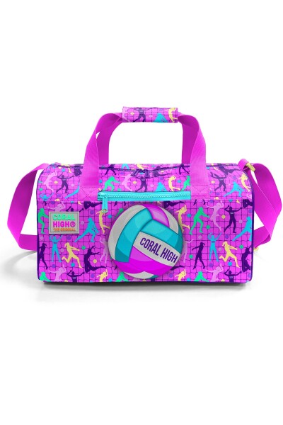Coral High Pembe Mor Voleybol Desenli Spor Çantası 27520 - 2