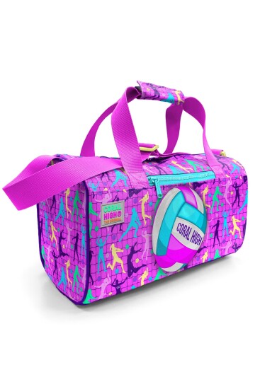 Coral High Pembe Mor Voleybol Desenli Spor Çantası 27520 
