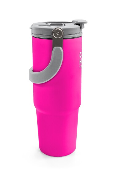 Coral High Pembe Pipetli ve Direkt İçim Çelik Termos 900 ml 38753 - 6