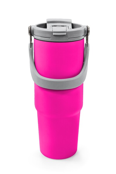 Coral High Pembe Pipetli ve Direkt İçim Çelik Termos 900 ml 38753 - 7