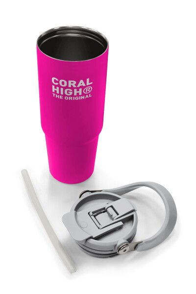 Coral High Pembe Pipetli ve Direkt İçim Çelik Termos 900 ml 38753 - 8