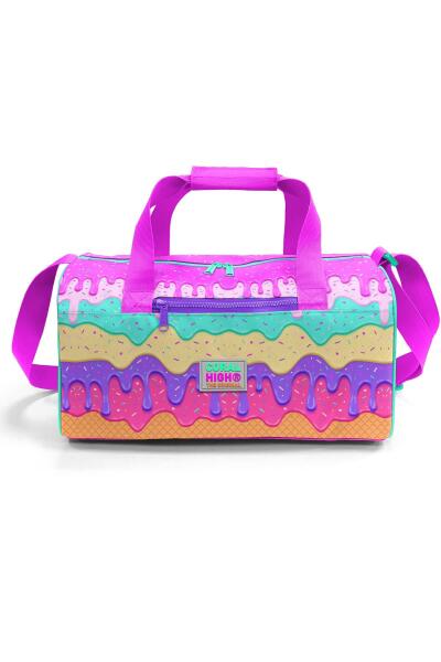 Coral High Pembe Rengarenk Dondurma Desenli Spor Çantası 27515 - 2