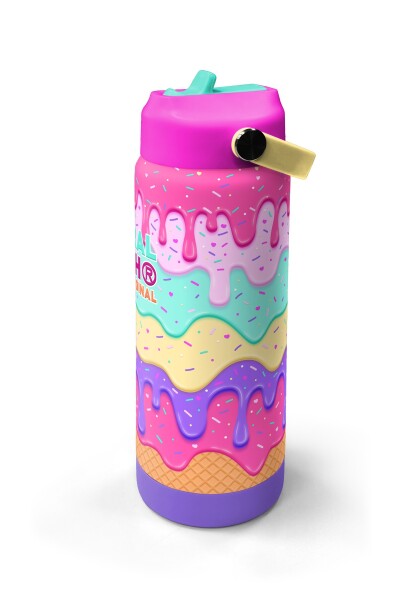 Coral High Pembe Rengarenk Katlanır Ağızlıklı Çelik Termos 650 ml 38377 - 4