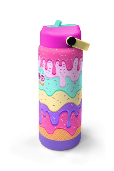 Coral High Pembe Rengarenk Katlanır Ağızlıklı Çelik Termos 650 ml 38377 - 4