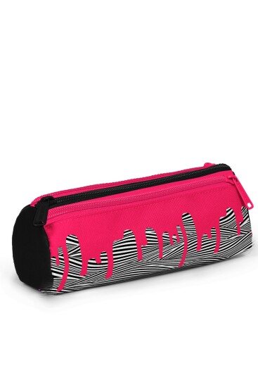 Coral High Pembe Siyah Beyaz Desenli 3’lü Okul Çanta Seti SET0123678 - 6