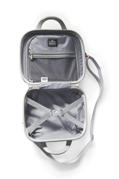 Coral High Pembe Siyah Beyaz Desenli Omuz Askılı PC Makyaj Çantası 16902 - 8