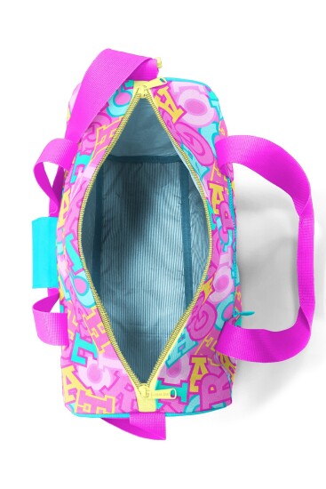 Coral High Pembe Su Yeşili Harf Desenli Spor Çantası 27551 - 7