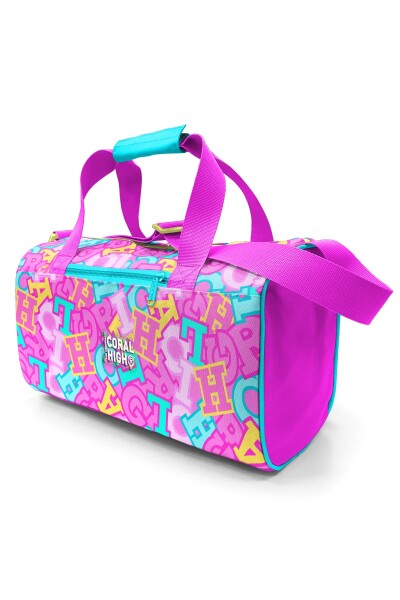 Coral High Pembe Su Yeşili Harf Desenli Spor Çantası 27551 - 11