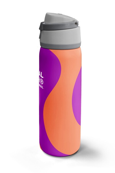 Coral High Pembe Turuncu Desenli Pipetli ve Direkt İçim Çelik Termos 800 ml 38544 - 5