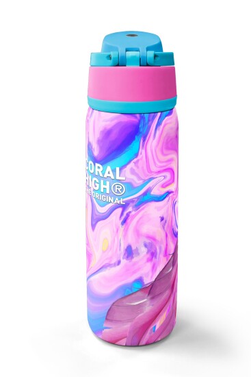 Coral High Pembe Unıcorn Desenli Pipetli ve Direkt İçim Çelik Termos 800 ml 38523 - 6