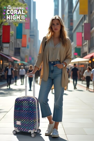 Coral High Puantiyeli Kabin Boy Valiz (50cm) 16551 - 2