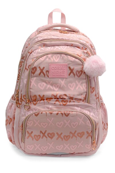 Coral High Pudra Desenli Okul Sırt Çantası 24466 - 1