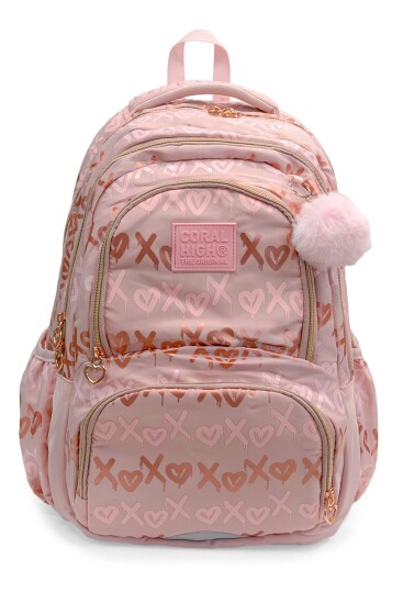 Coral High Pudra Desenli Okul Sırt Çantası 24466 - Coral High