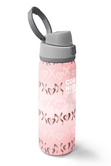 Coral High Pudra Desenli Pipetli ve Direkt İçim Çelik Termos 800 ml 38594 - 2