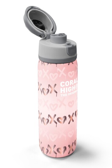 Coral High Pudra Desenli Pipetli ve Direkt İçim Çelik Termos 800 ml 38594 - 3