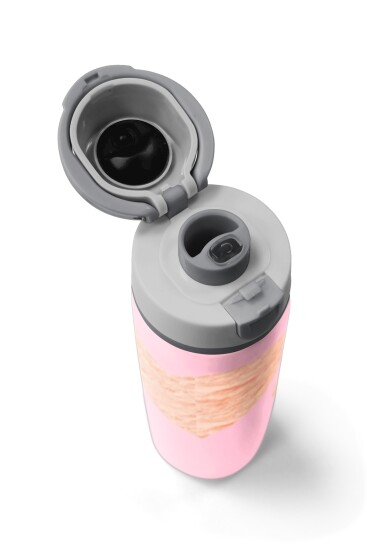 Coral High Pudra Kalp Desenli Pipetli ve Direkt İçim Çelik Termos 800 ml 38592 - 7