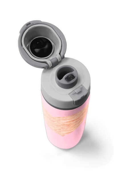 Coral High Pudra Kalp Desenli Pipetli ve Direkt İçim Çelik Termos 800 ml 38592 - 7