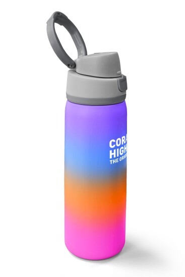 Coral High Renk Geçişli Desenli Pipetli ve Direkt İçim Çelik Termos 800 ml 38536 - 2