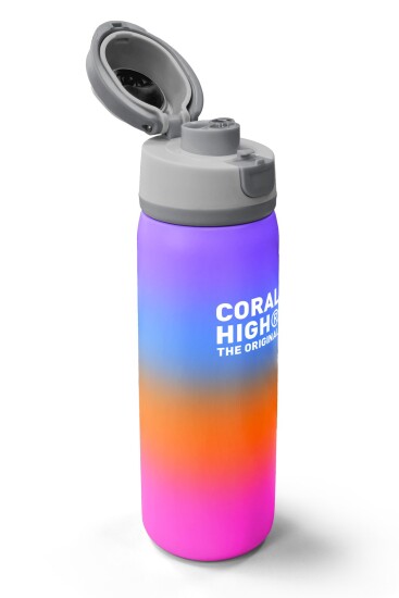 Coral High Renk Geçişli Desenli Pipetli ve Direkt İçim Çelik Termos 800 ml 38536 - 3