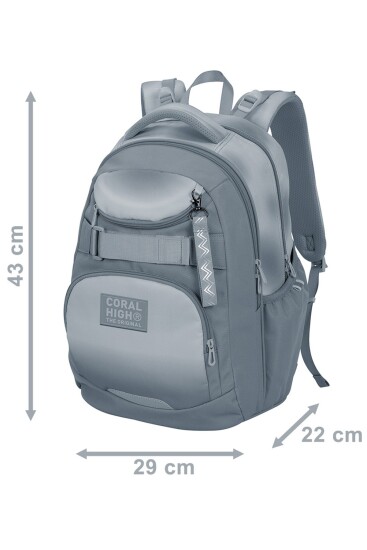 Coral High Renk Geçişli Dört Bölmeli Okul Sırt Çantası 24431 - 7