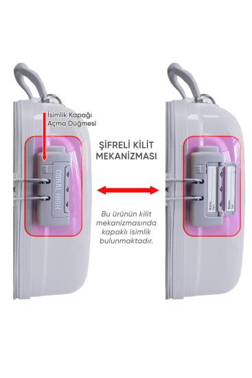 Coral High Kedi Desenli Omuz Askılı PC Makyaj Çantası 16899 - 9