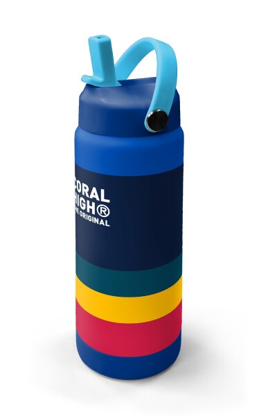 Coral High Renkli Çizgi Desenli Katlanır Ağızlıklı Çelik Termos 650 ml 38322 - 2