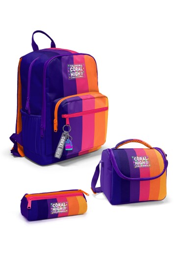 Coral High Renkli Çizgili 3’lü Okul Çanta Seti SET0123674 