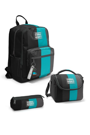 Coral High Renkli Çizgili 3’lü Okul Çanta Seti SET0123696 - 1