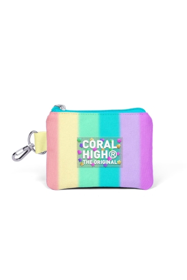 Coral High Renkli Çizgili Bozuk Para Çantası 21899 - 1