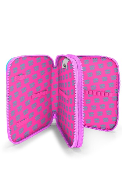 Coral High Renkli Çizgili Desenli Çift Katlı Kalem Çanta 11130 - 7