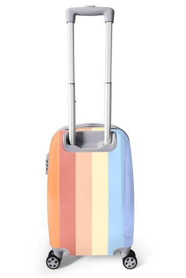 Coral High Renkli Çizgili Desenli Kabin Boy Valiz (50cm) 16553 - 5