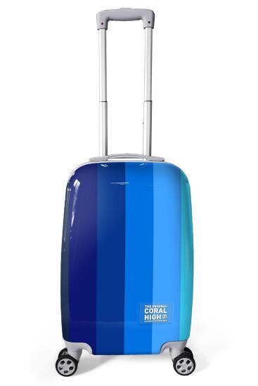 Coral High Renkli Çizgili Desenli Kabin Boy Valiz (50cm) 16555 - Coral High