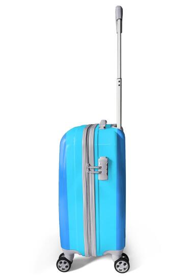 Coral High Renkli Çizgili Desenli Kabin Boy Valiz (50cm) 16555 - 7