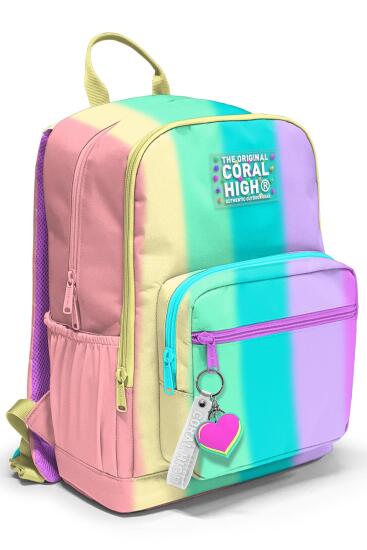 Coral High Renkli Çizgili Desenli Okul Sırt Çantası 23630 
