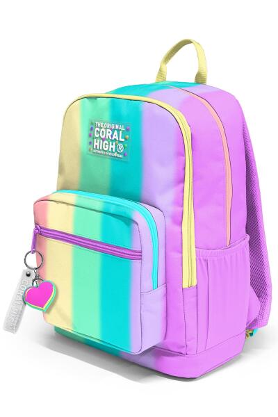Coral High Renkli Çizgili Desenli Okul Sırt Çantası 23630 - 9