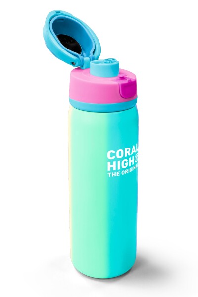 Coral High Renkli Çizgili Desenli Pipetli ve Direkt İçim Çelik Termos 800 ml 38519 - 3